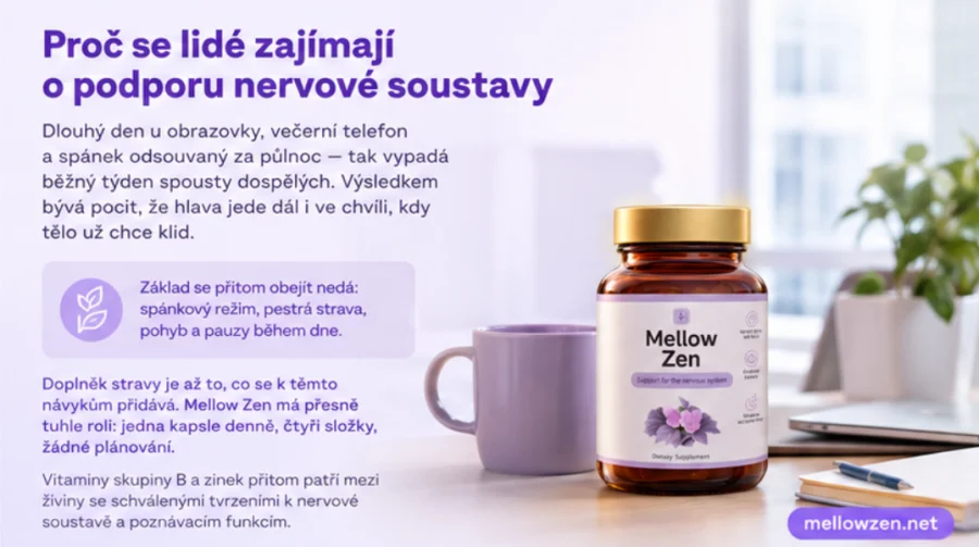 Mellow Zen — kapsle jako denní podpora nervové soustavy