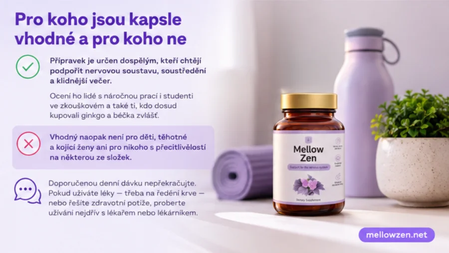Mellow Zen — kapsle pro dospělé, kteří chtějí podpořit soustředění a klidnější večer
