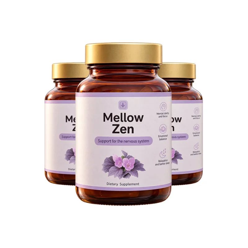 Mellow Zen — tři lahvičky kapslí pro podporu nervové soustavy